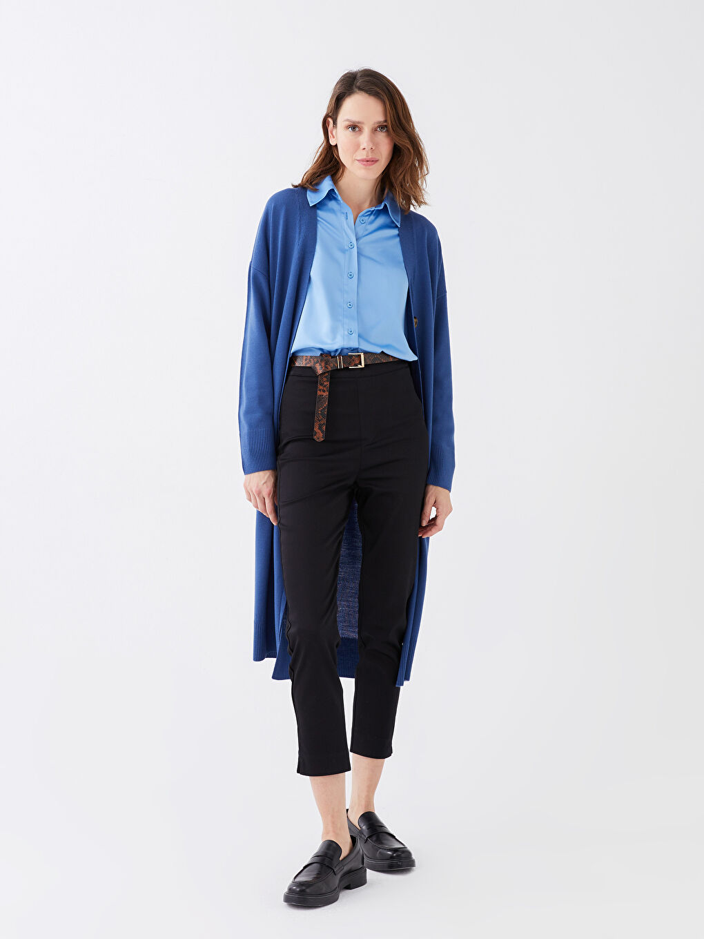 Women's Slim Fit Straight Satin Trousers