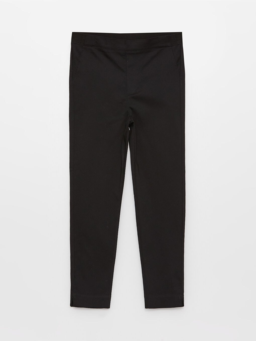 Women's Slim Fit Straight Satin Trousers-5