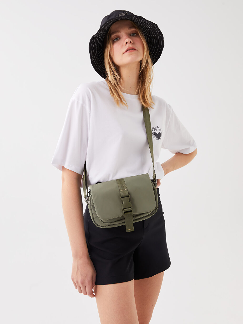 Yeşil Kadın Çapraz Çanta-1