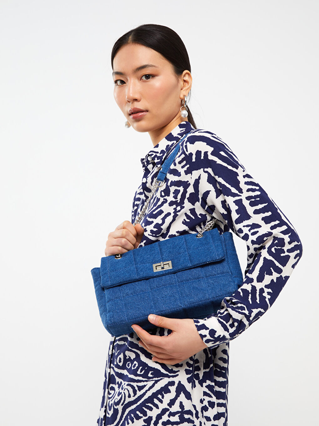 Mavi Kadın Denim Omuz Çantası