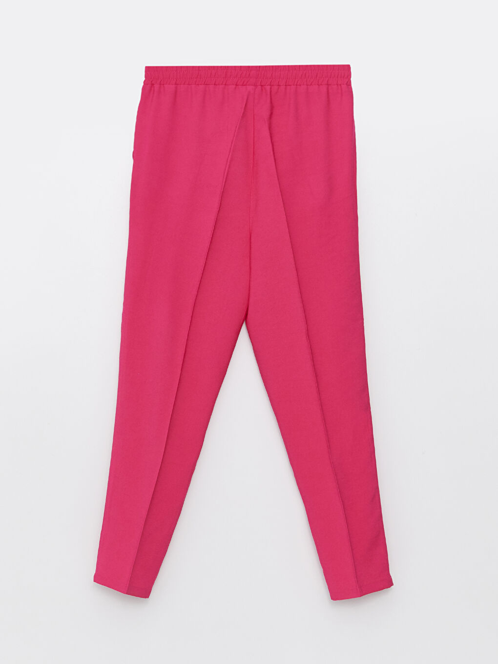 Women's Elastic Waist Relaxed Fit Regular Trousers-6