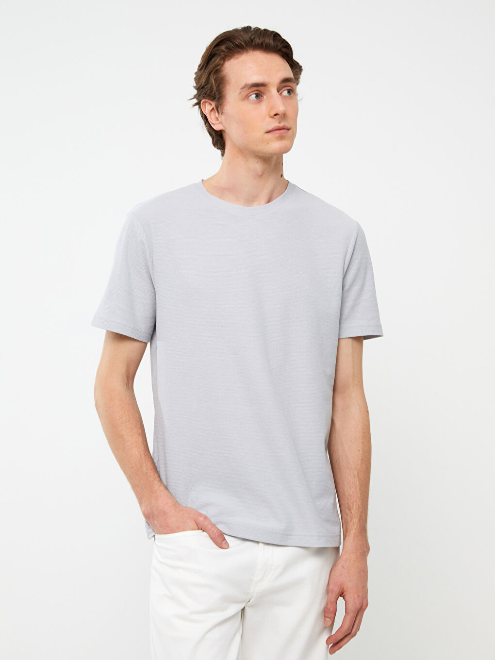 მრგვალი საყელო მოკლე სახელო მამაკაცის მაისური-2