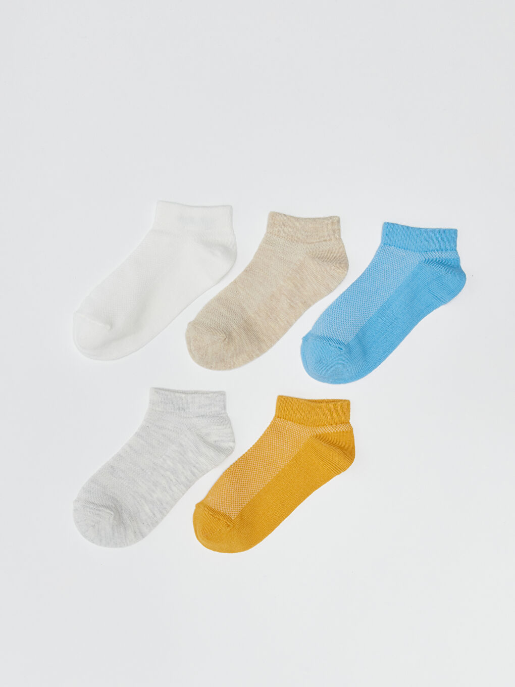 Beyaz Basic Erkek Bebek Patik Çorap 5'li