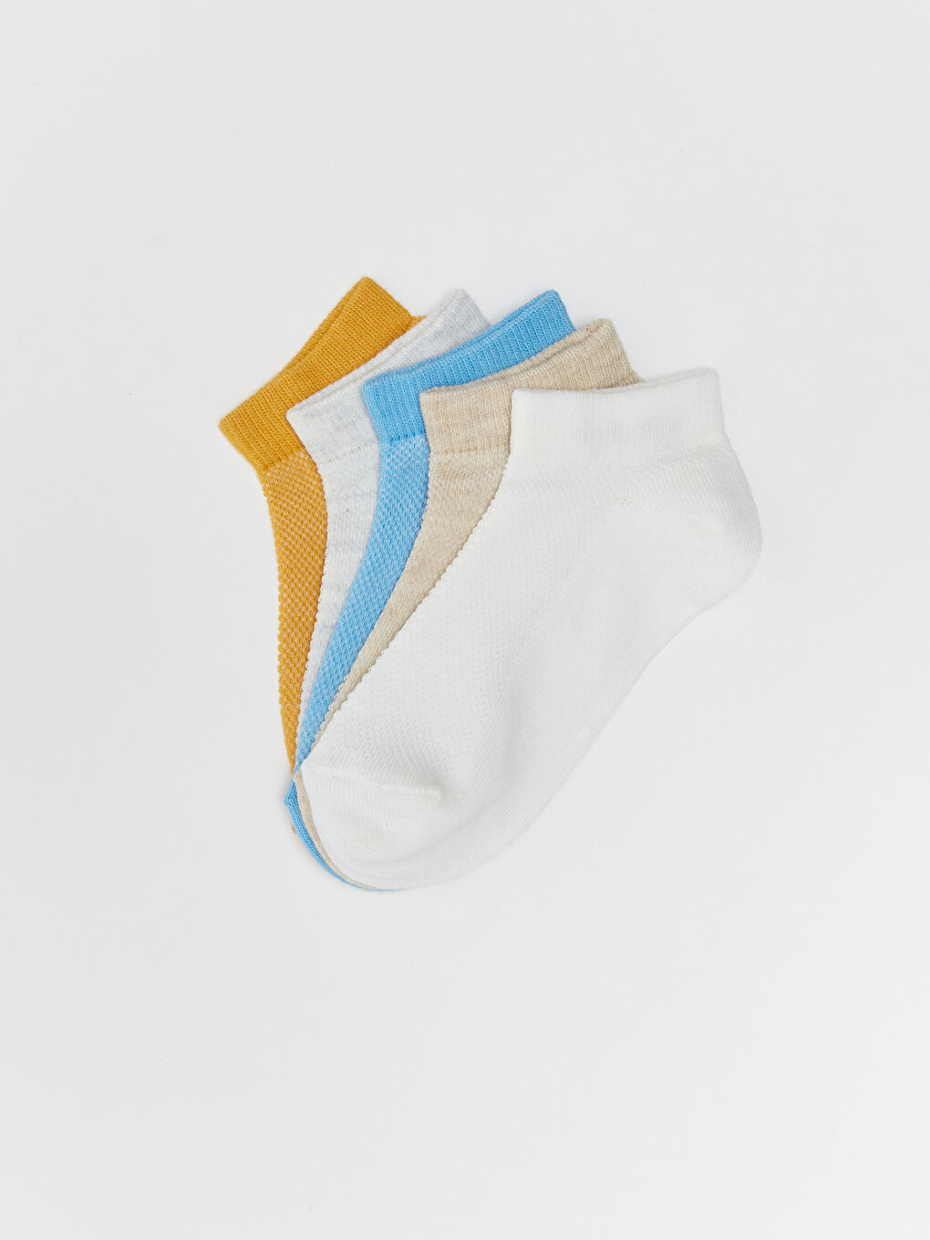 Beyaz Basic Erkek Bebek Patik Çorap 5'li-2