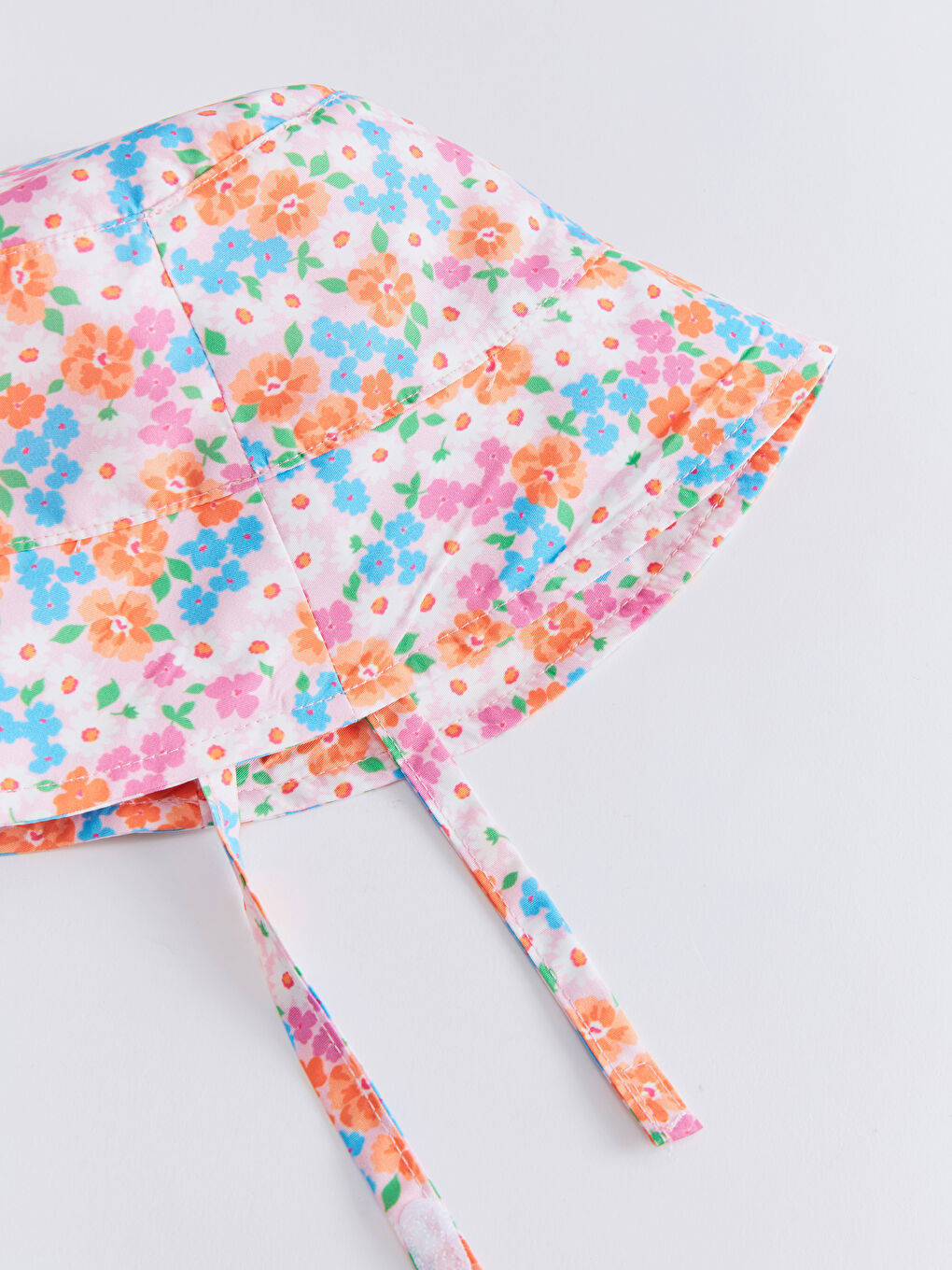 Pembe Desenli Kız Bebek Bucket Şapka-1