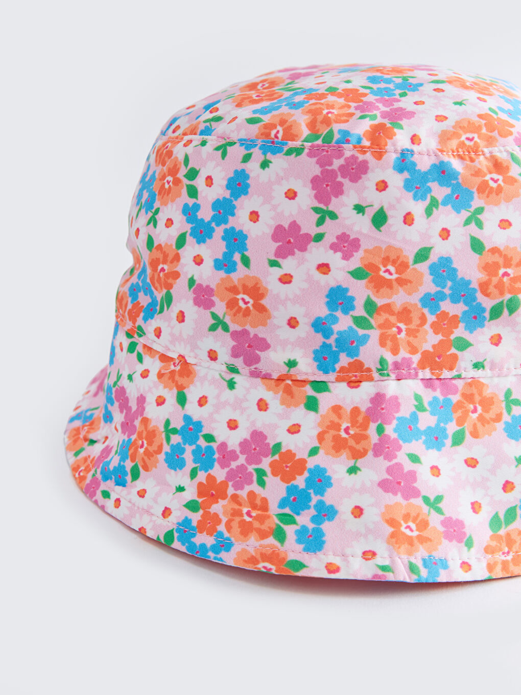 Pembe Desenli Kız Bebek Bucket Şapka-2