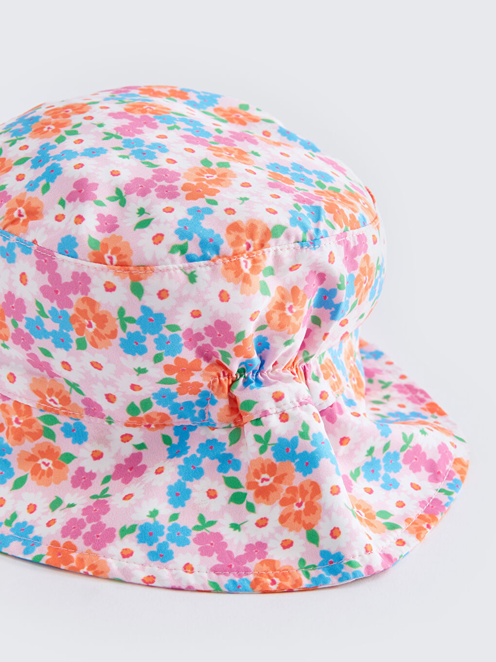 Pembe Desenli Kız Bebek Bucket Şapka-3
