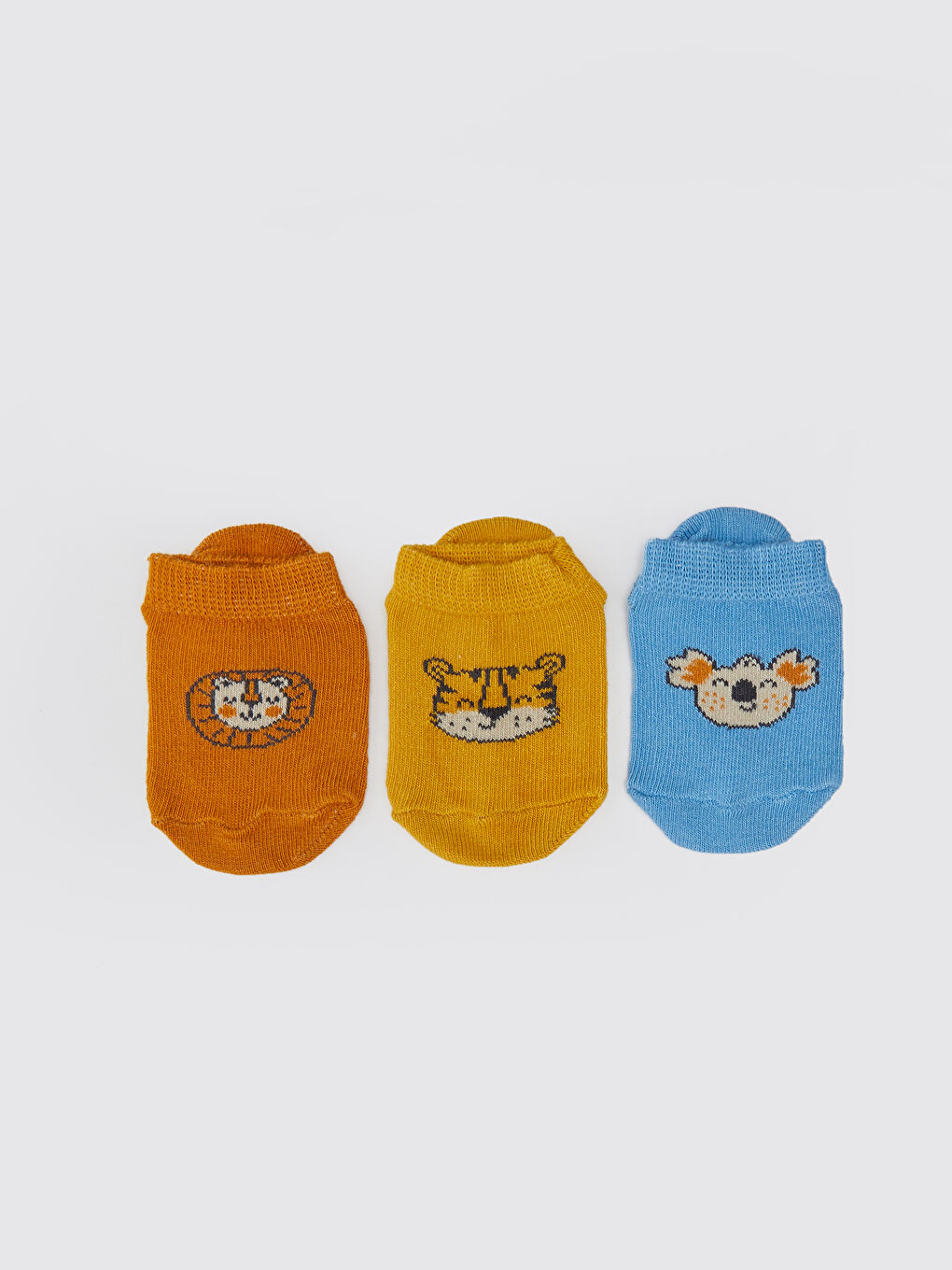 Kahverengi Desenli Erkek Bebek Patik Çorap 5'li-2