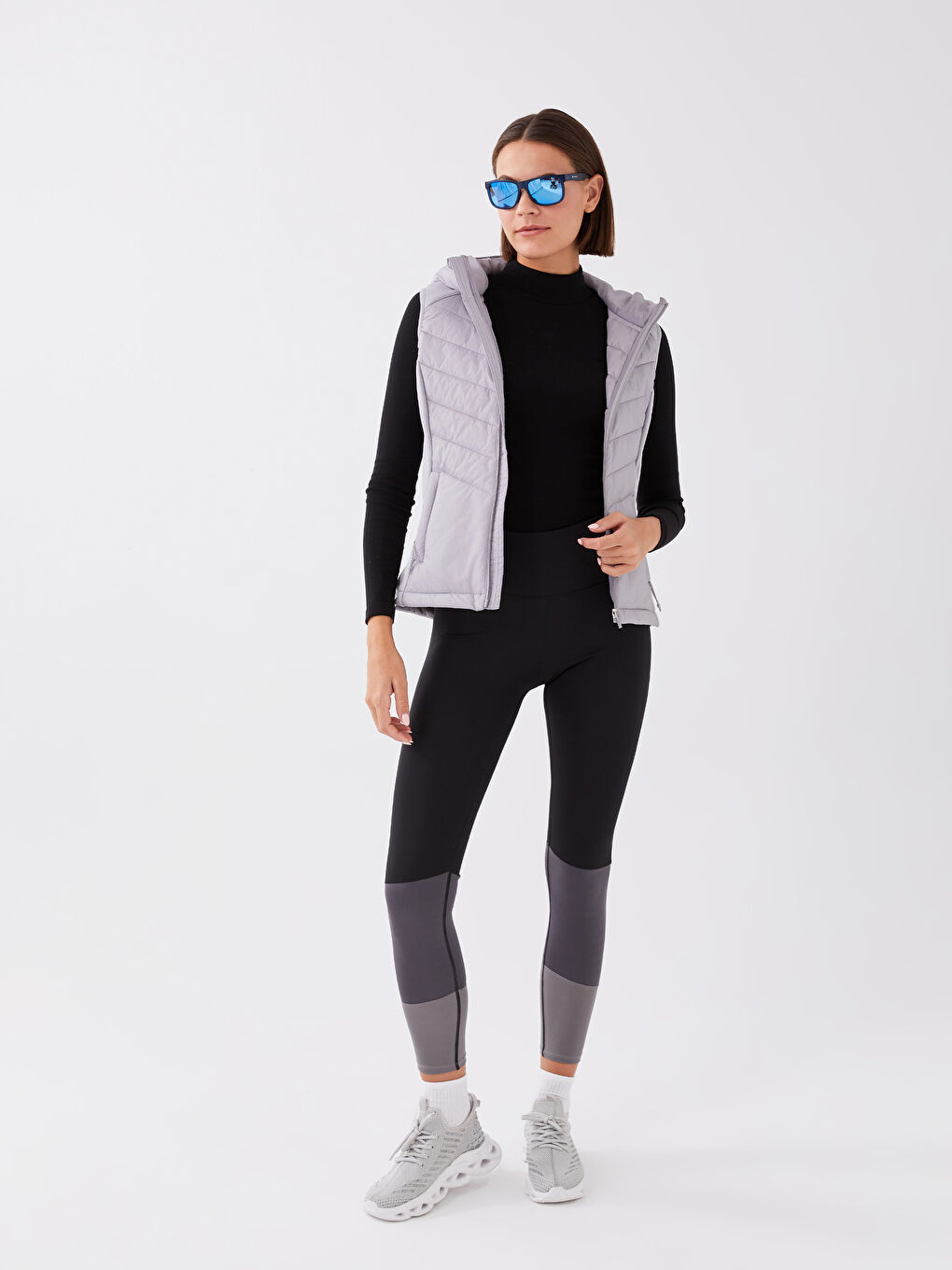 LCW ECO Elastic Waist Women's Tights with Color Block -S3DD41Z8-CVL