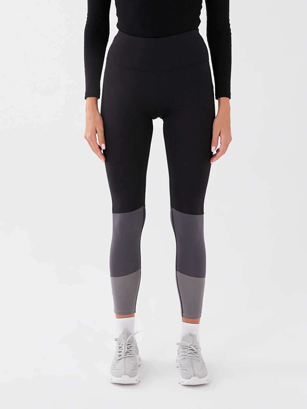 LCW ECO Elastic Waist Women's Tights with Color Block -S3DD41Z8-CVL