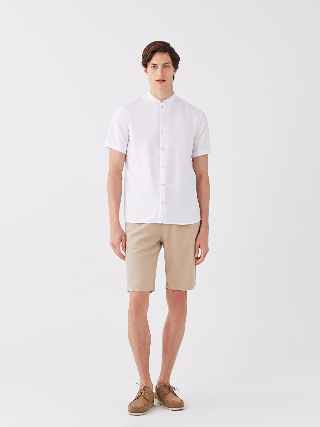 Regular Fit Short Sleeve Viscose Men's Shirt -S3DD46Z8-KE8