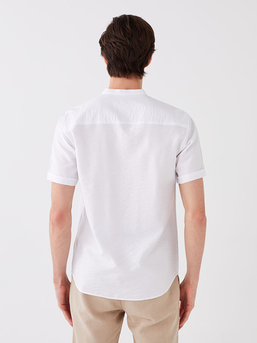 Regular Fit Short Sleeve Viscose Men's Shirt -S3DD46Z8-KE8