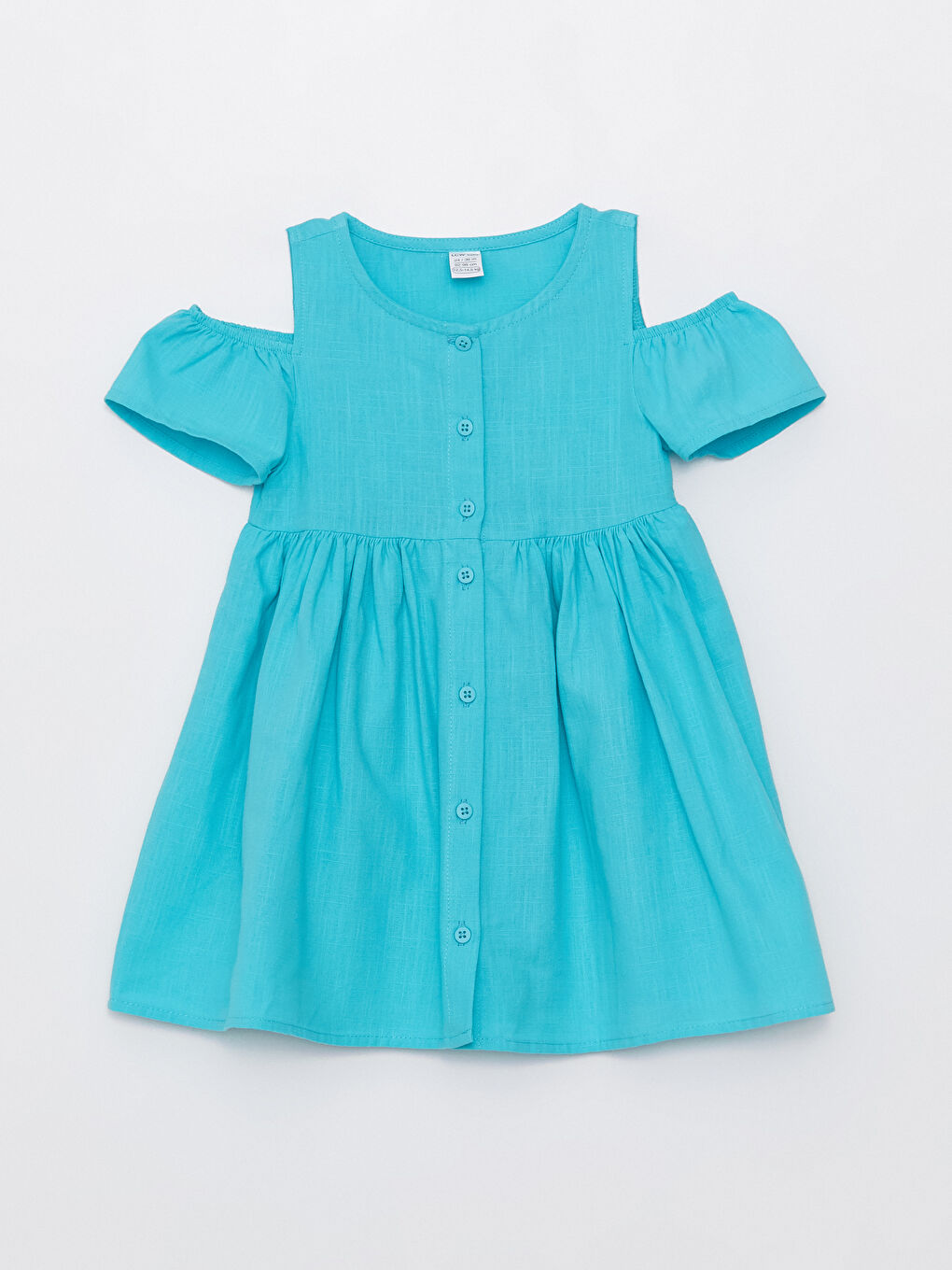 Crew Neck Basic Cotton Baby Girl Dress -S3DD82Z1-FKF