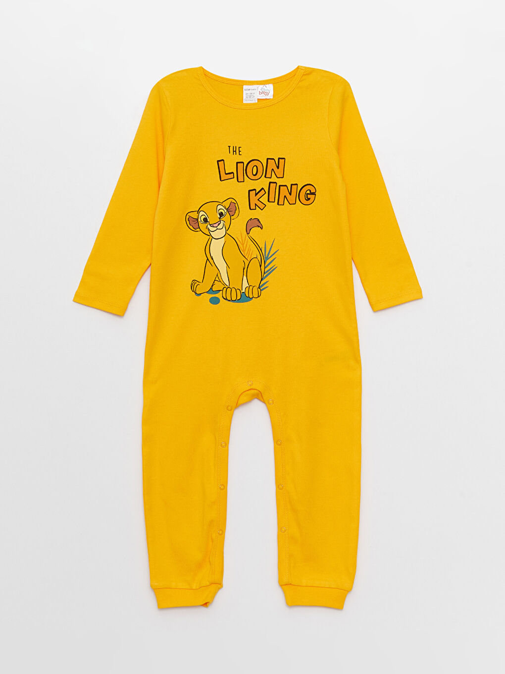 მრგვალი საყელო გრძელმკლავიანი მეფე ლომი ნაბეჭდი ბიჭების კომბინიზონი 2 შეკვრა-1