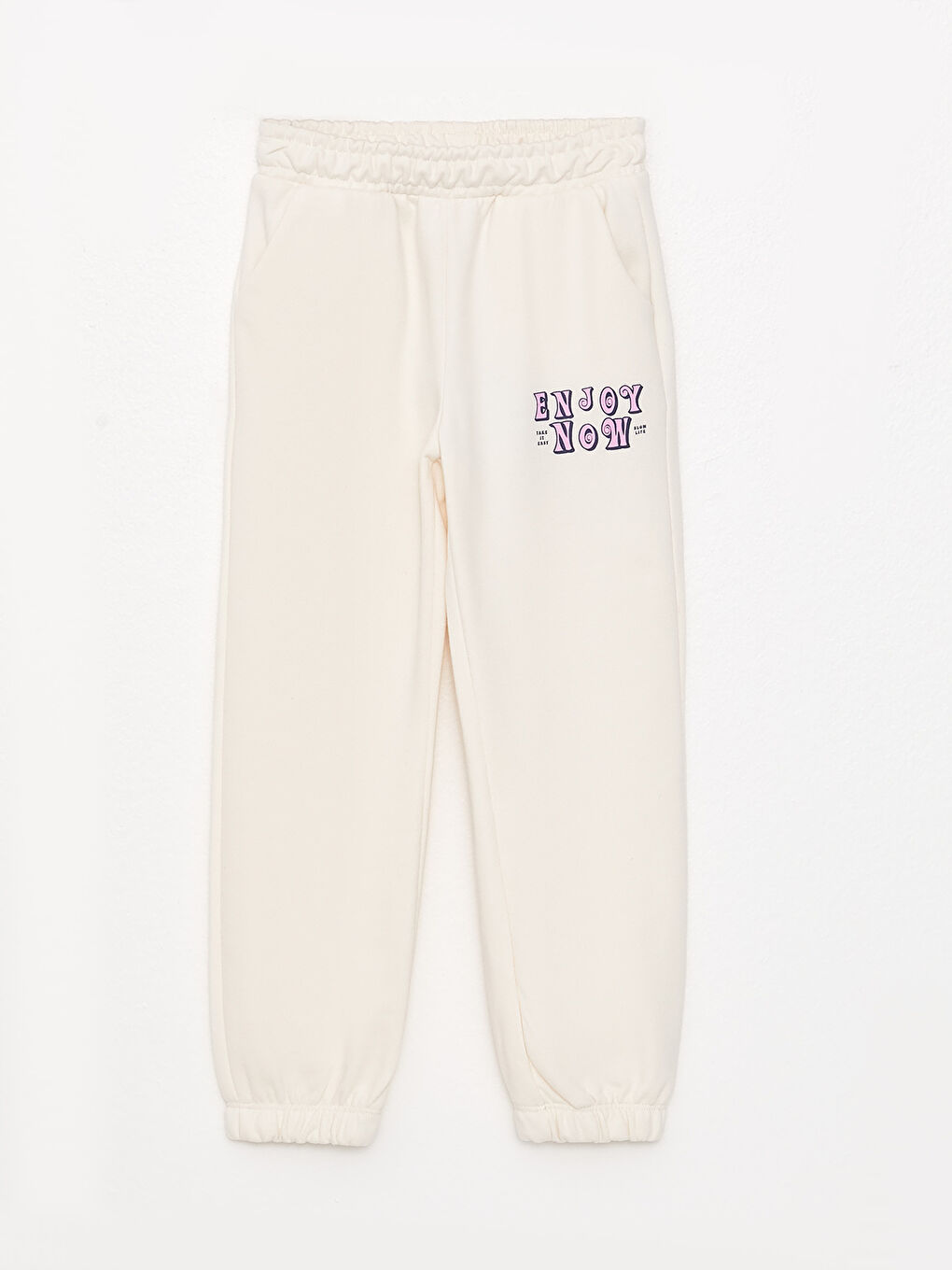 بنطلون رياضي مطبوع بخصر مرن للبنات