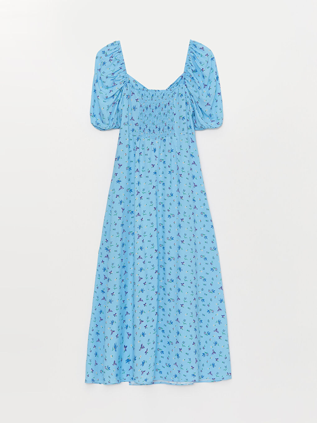 XSIDE Robe en Viscose à Manches Courtes avec Encolure Cœur et Motif Floral pour Femmes -S3DE28Z8-JSW