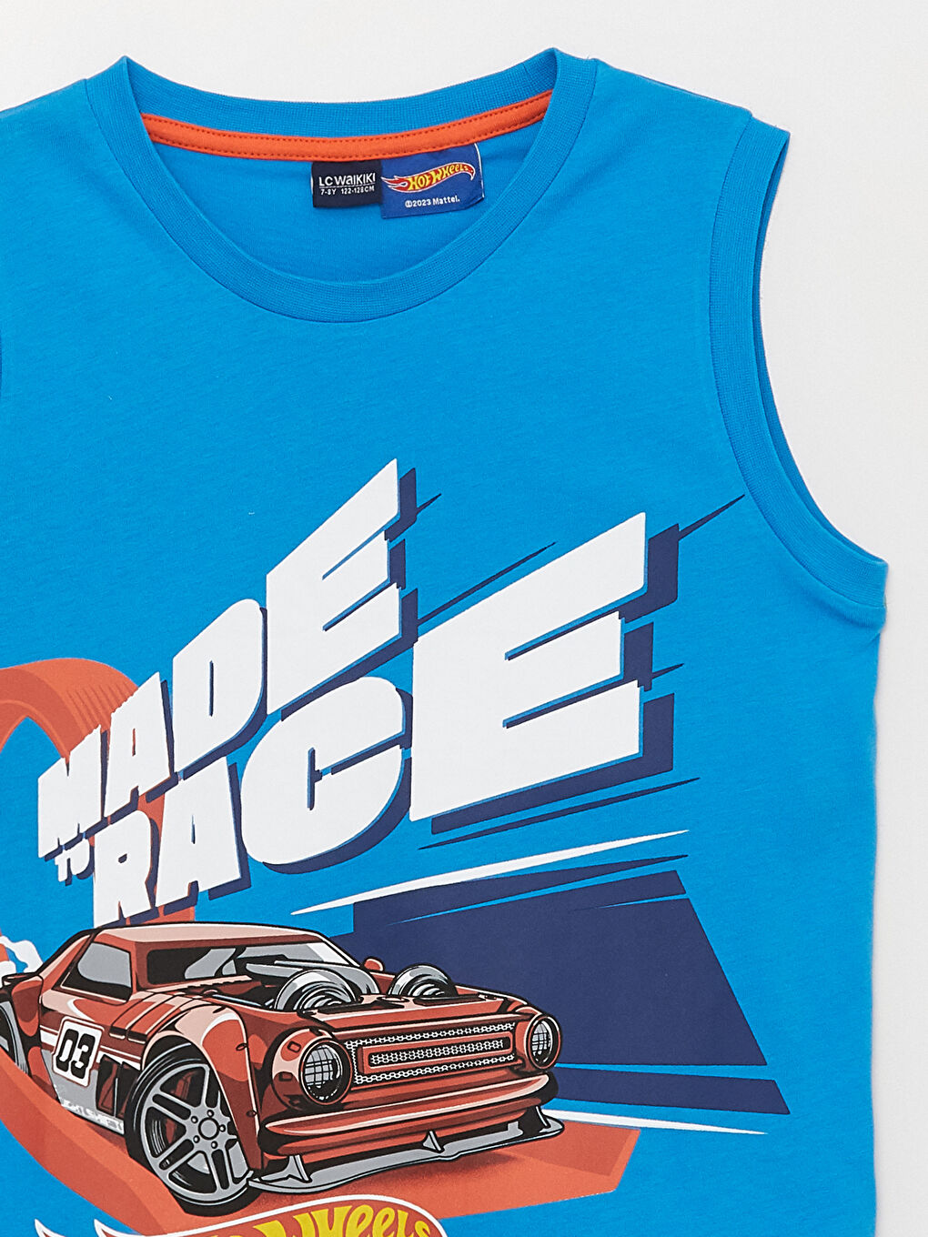 Mavi Bisiklet Yaka Hotwheels Baskılı Erkek Çocuk Atlet-2