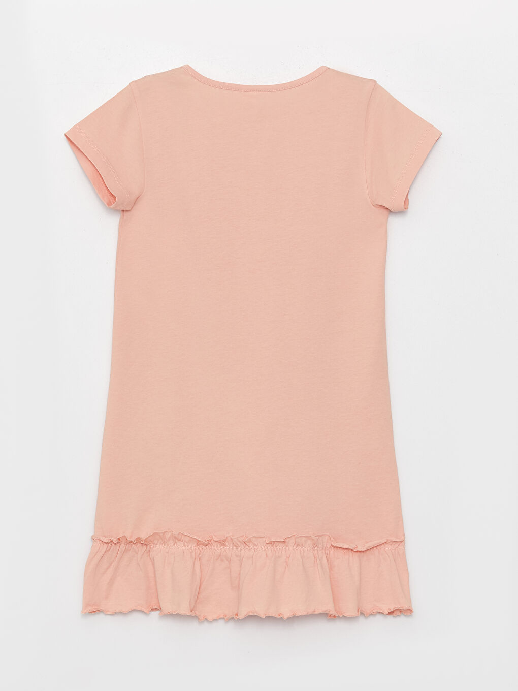 Круглый вырез Ночная сорочка с коротким рукавом для девочек-1