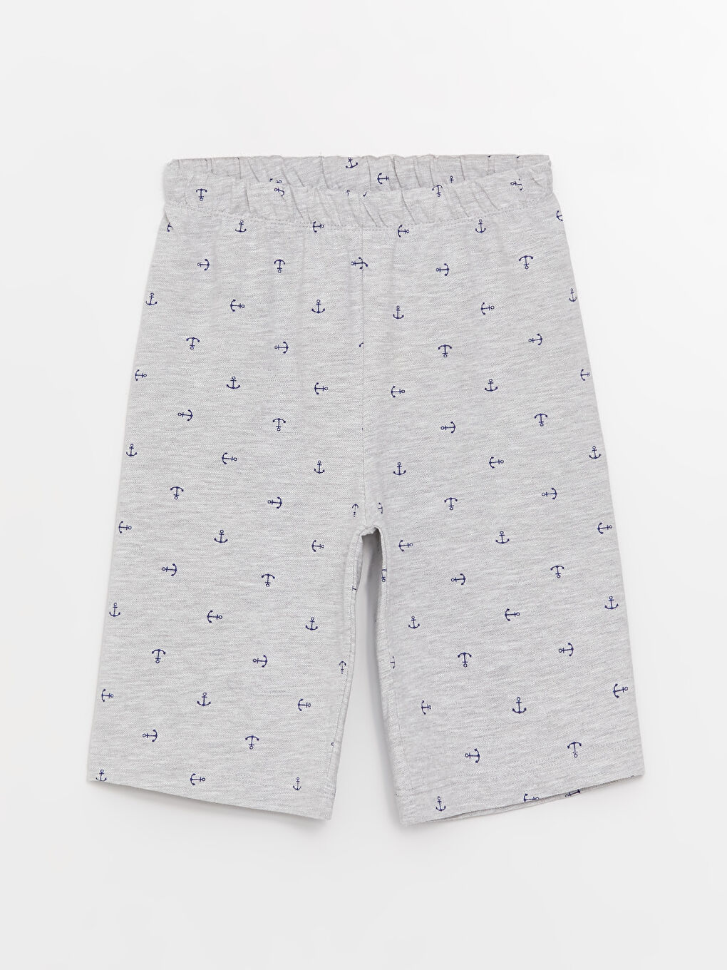 LCW Kids Gri Beli Lastikli Baskılı Erkek Çocuk Pijama Şort