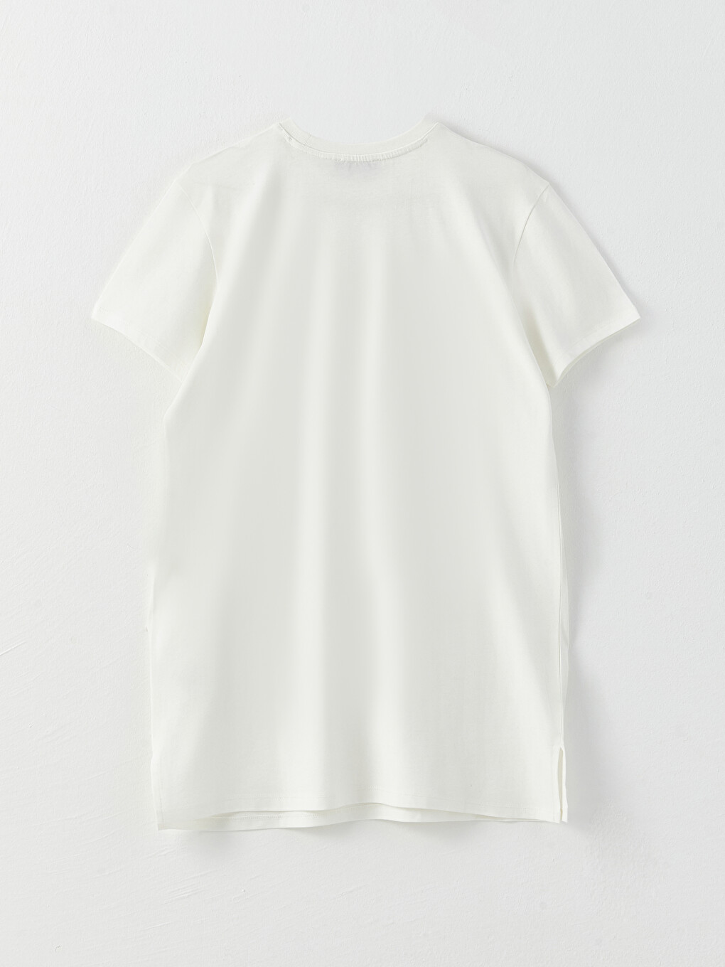 Crew Neck Plain Short Sleeve Women's Tunic-6