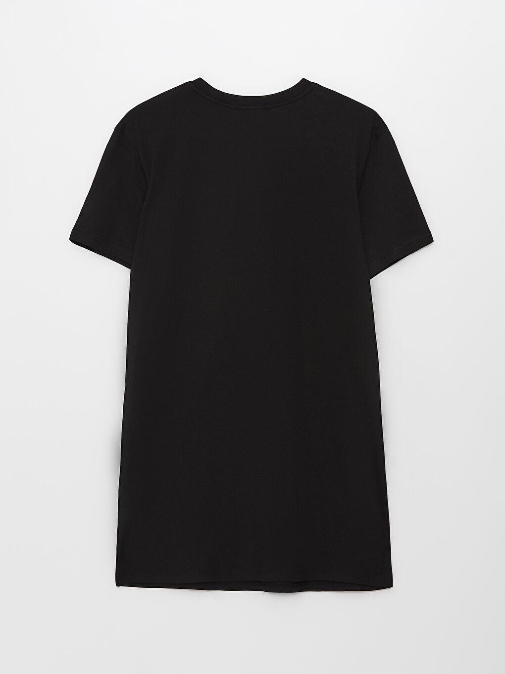 Crew Neck Plain Short Sleeve Oversize Women's Tunic -S3DF10Z8-RQN