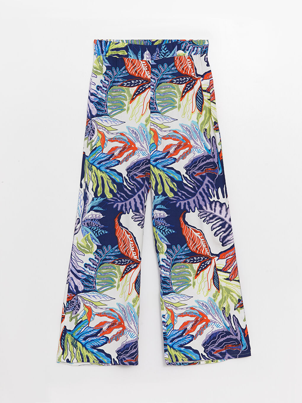 Pantalon Palazzo Imprimé à Taille Élastique Pour Femmes-5