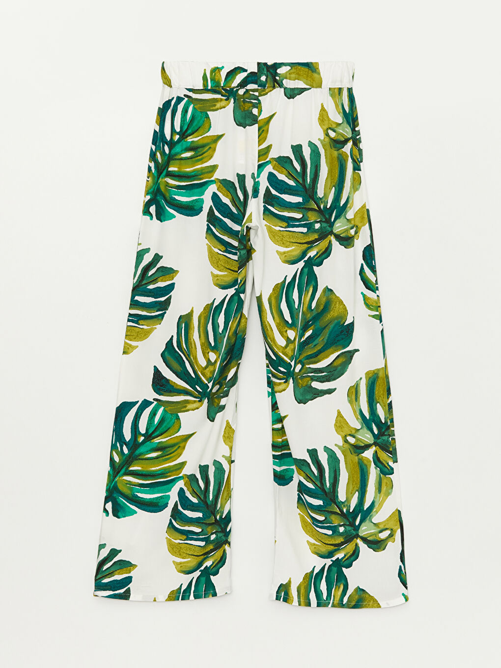 بنطلون بالازو مطبوع بخصر مطاطي للسيدات-6