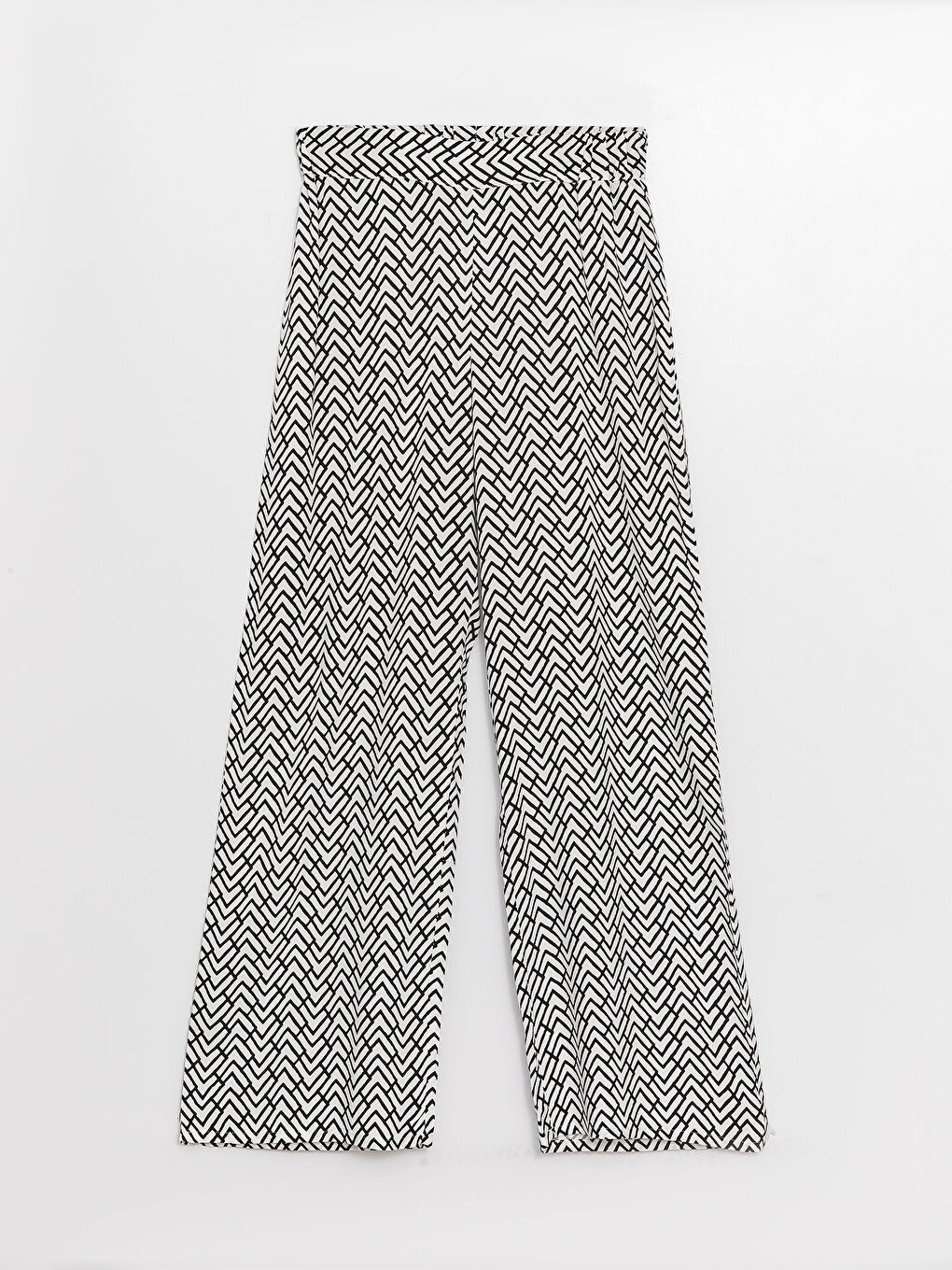 Pantalon Palazzo Imprimé à Taille Élastique Pour Femmes-5
