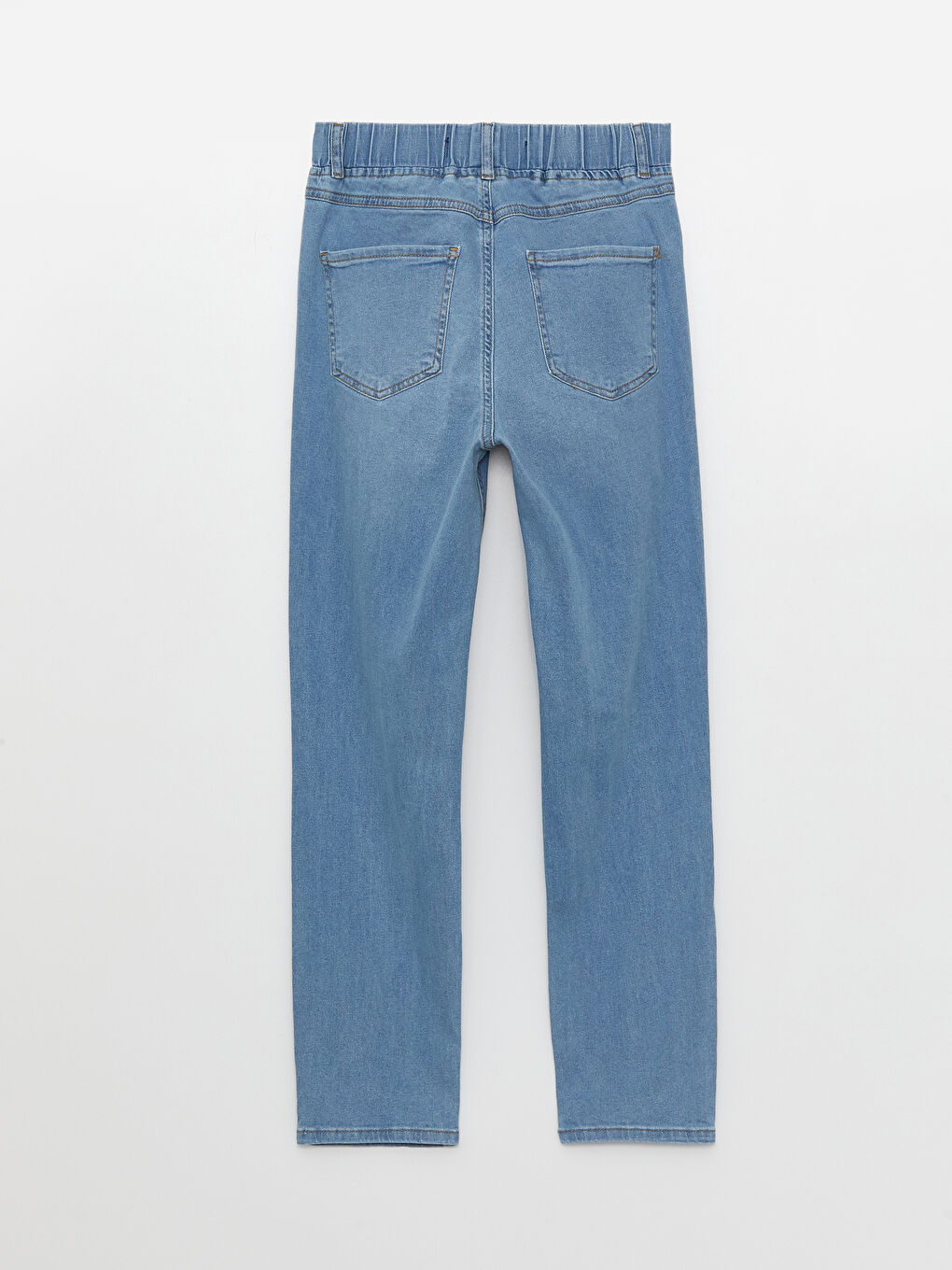 Beli Lastikli Slim Fit Kadın Jean Pantolon-6