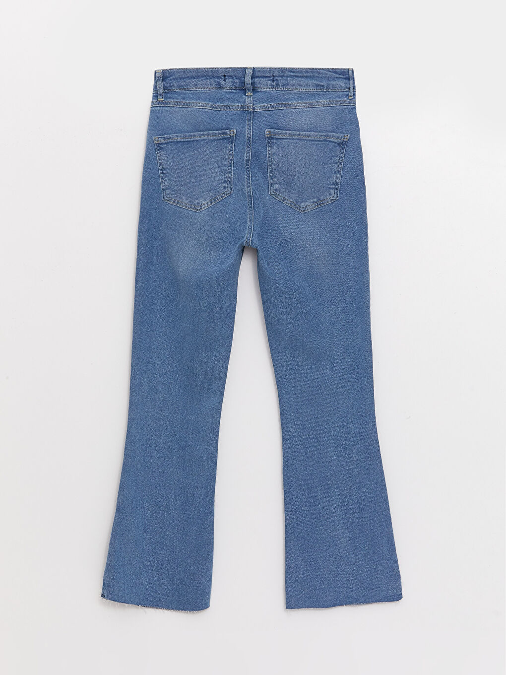 İndigo Mars Flare Düz Cep Detaylı Kadın Jean Pantolon-6