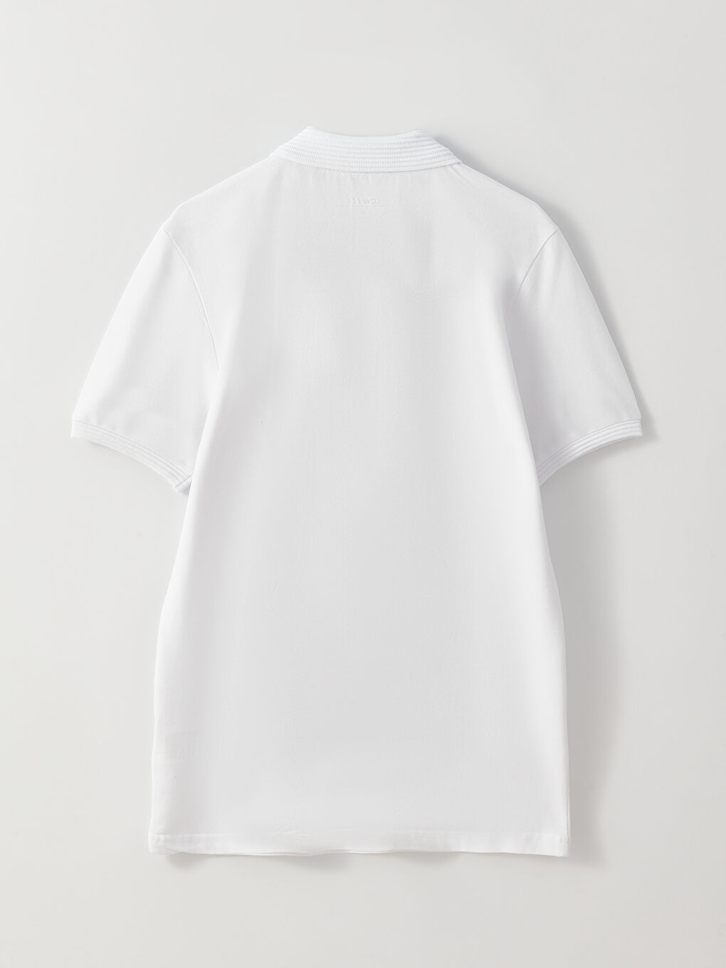 Beyaz Polo Yaka Kısa Kollu Erkek Tişört-6