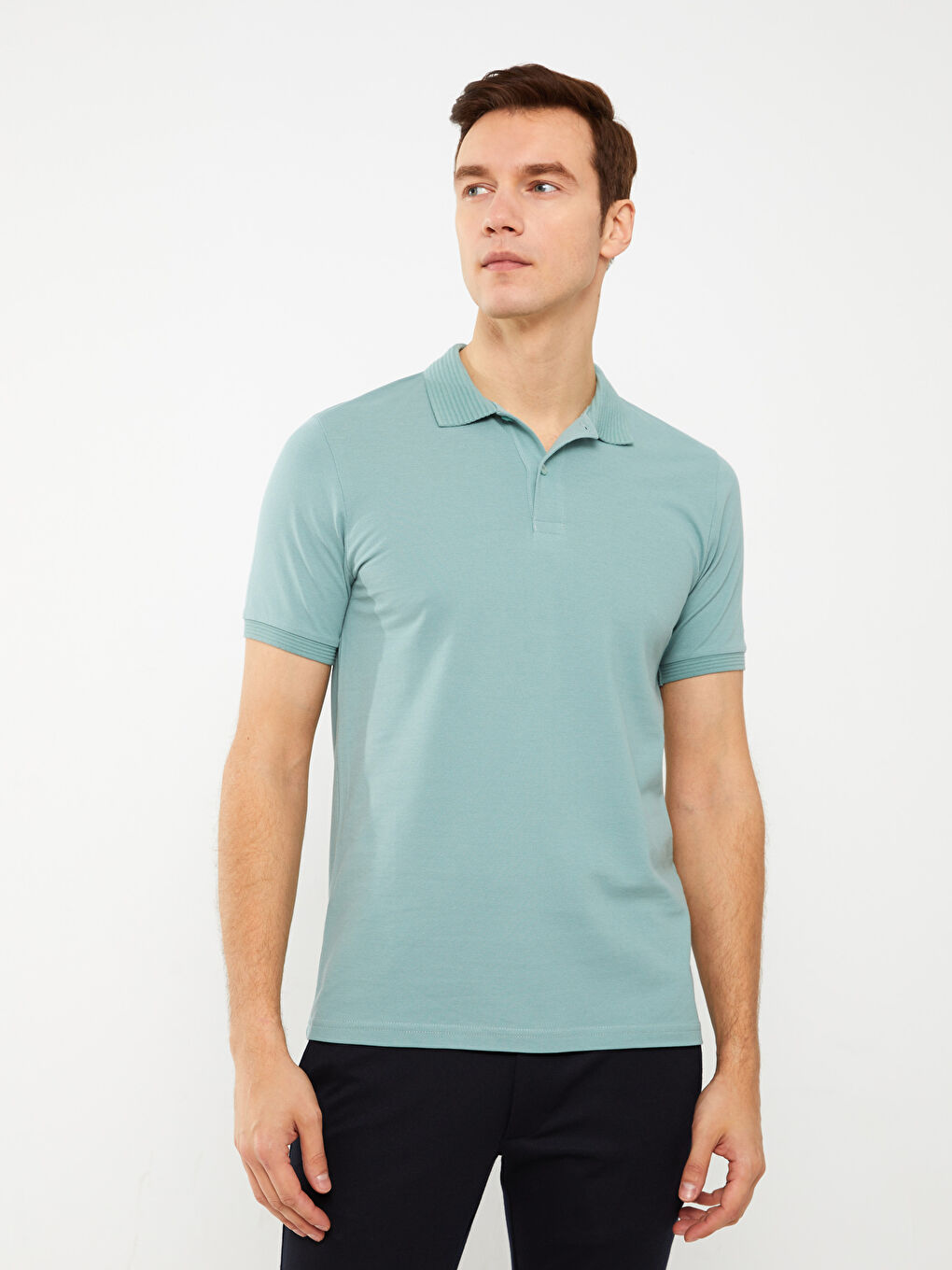 Polo Neck Short Sleeve Men's T-Shirt