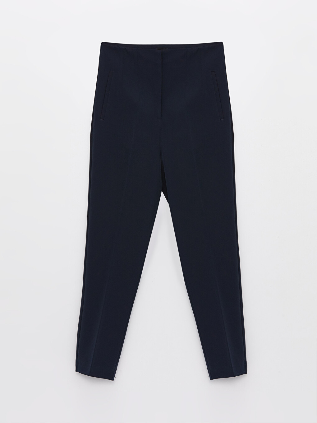 Women's Carrot Fit Plain Trousers-5