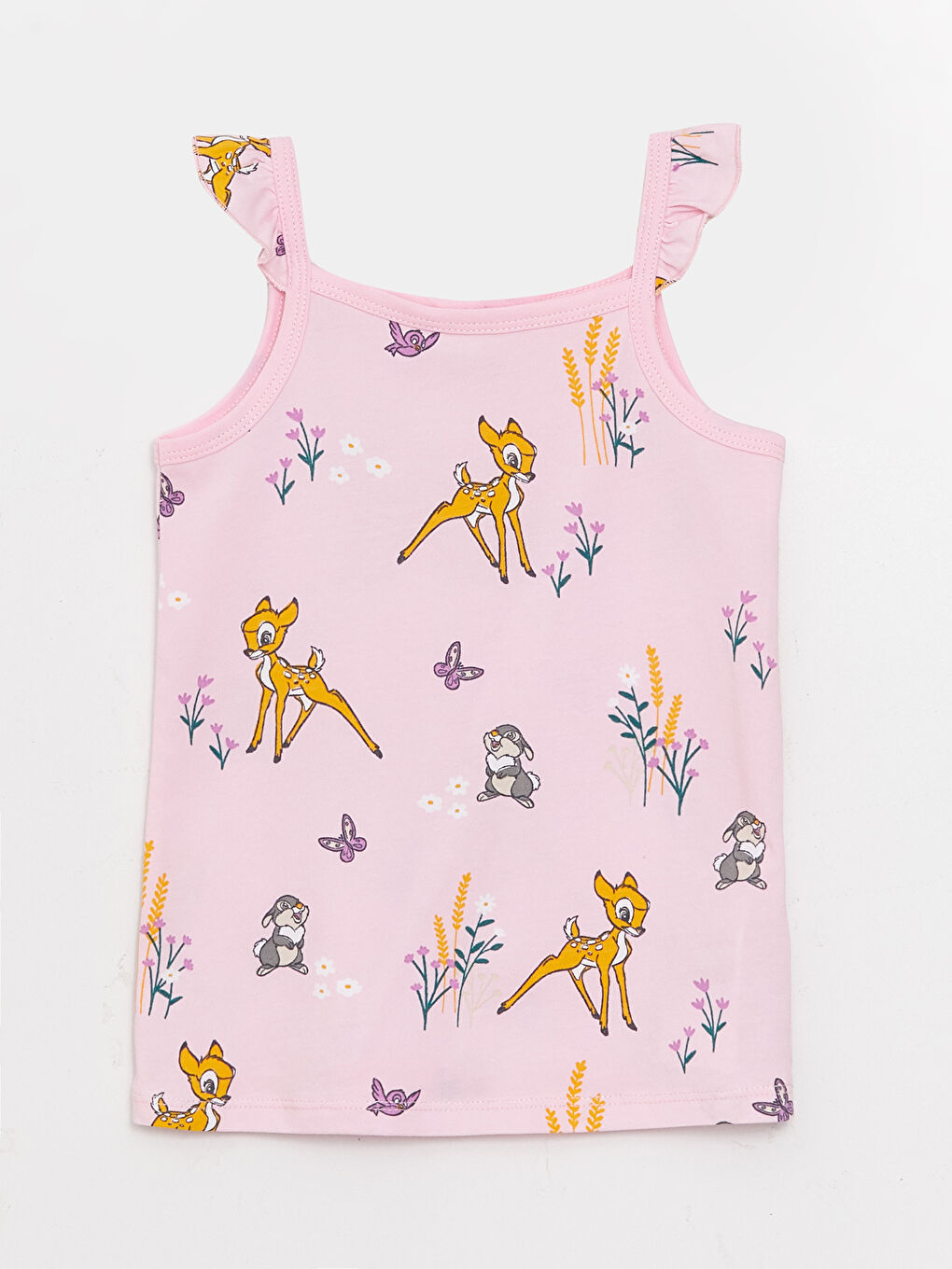LCW baby Square Collar Bambi Printed Baby Girl Pajamas Set -S3DG00Z1-LT4