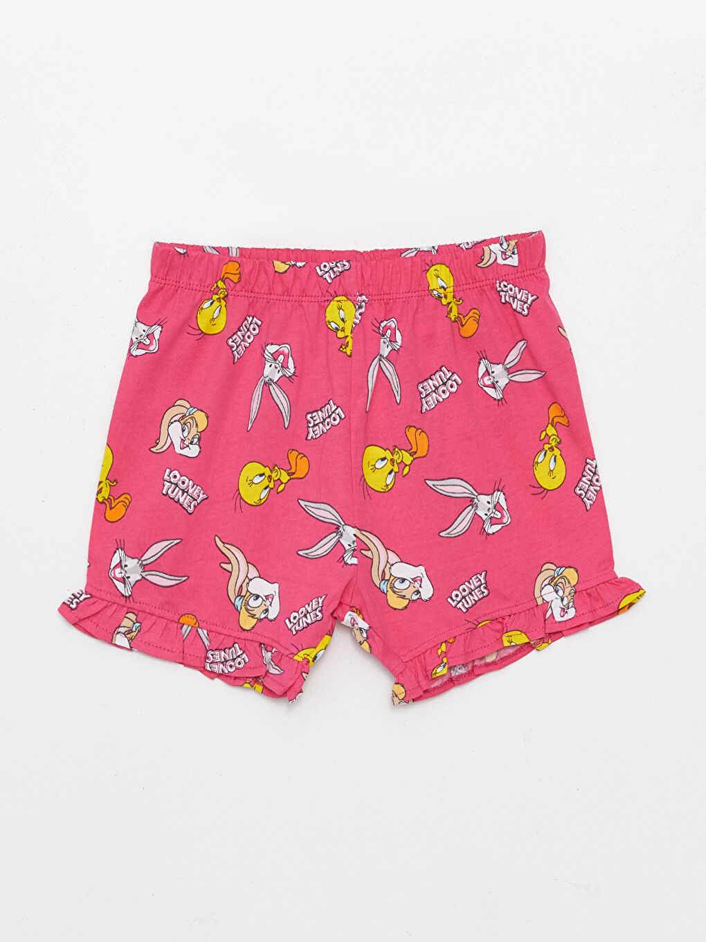 Pembe Looney Tunes Baskılı Kız Bebek Pijama Takımı-2