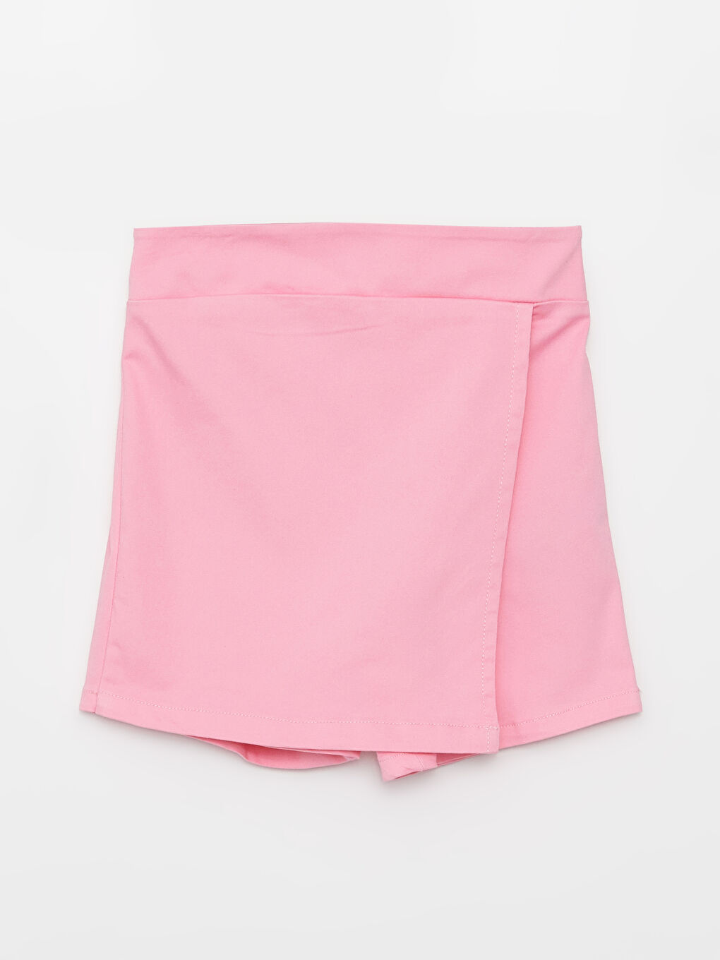 Pembe Beli Lastikli Basic Kız Çocuk Şort Etek