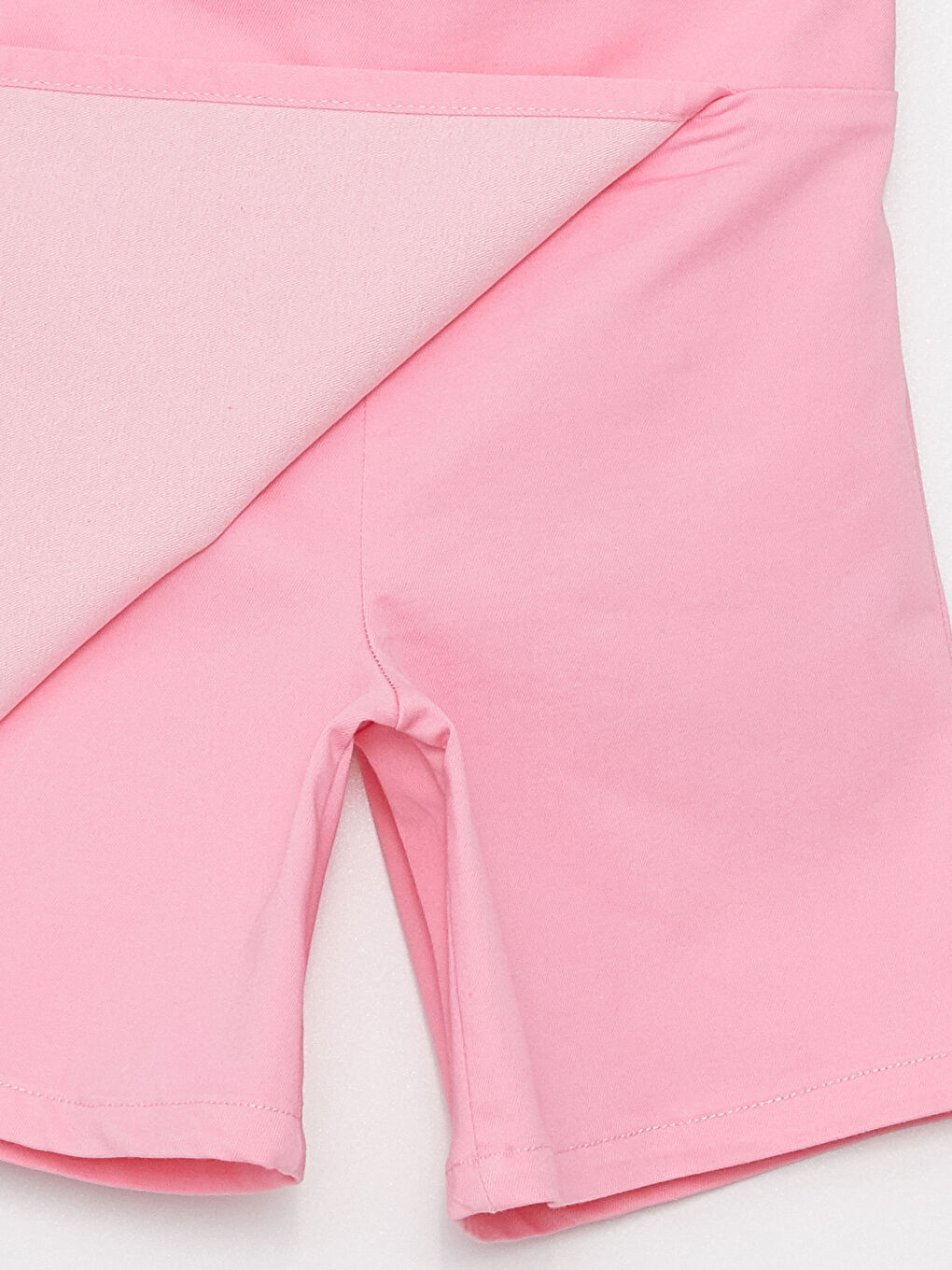 Pembe Beli Lastikli Basic Kız Çocuk Şort Etek-1