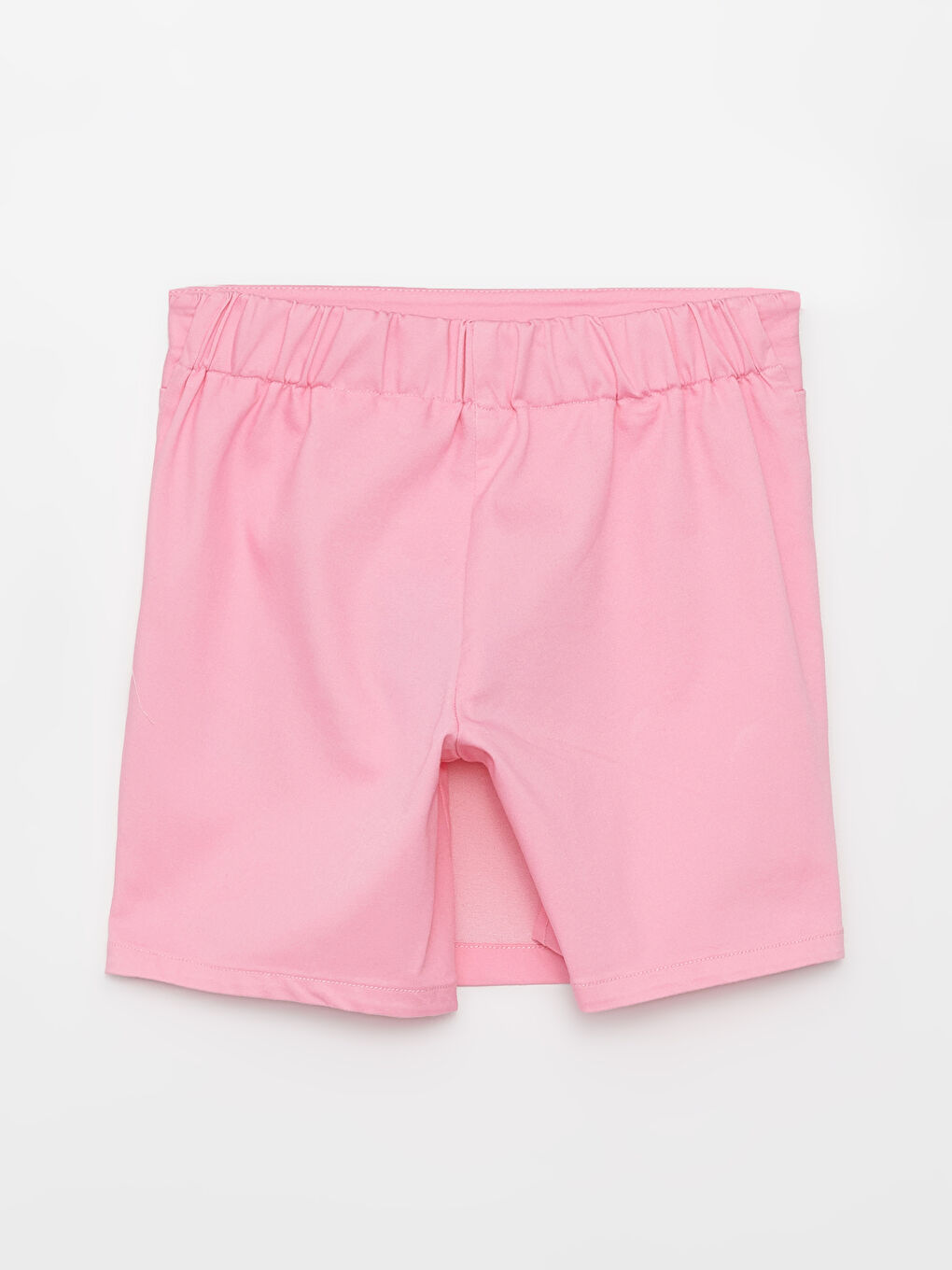 Pembe Beli Lastikli Basic Kız Çocuk Şort Etek-2