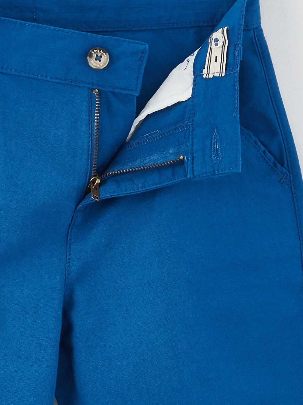 Grandad Collar Striped Boy Shirt and Shorts-3