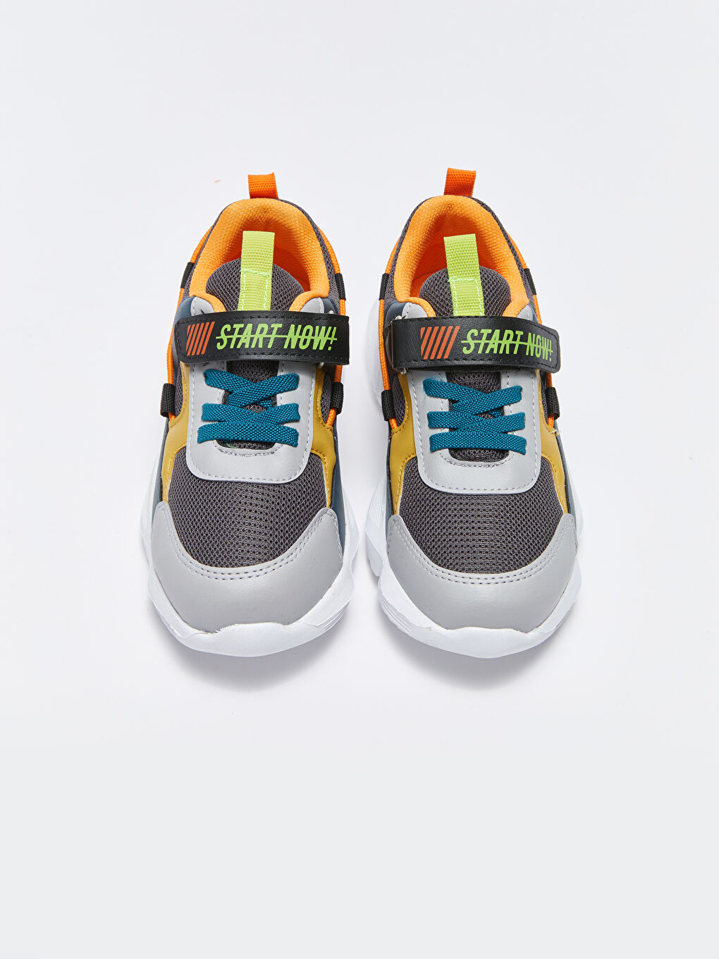 Antrasit Cırt Cırtlı Renk Bloklu Erkek Çocuk Spor Ayakkabı-2