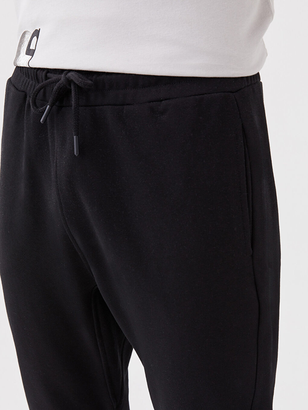 Siyah Standart Kalıp Erkek Jogger Eşofman Altı-2