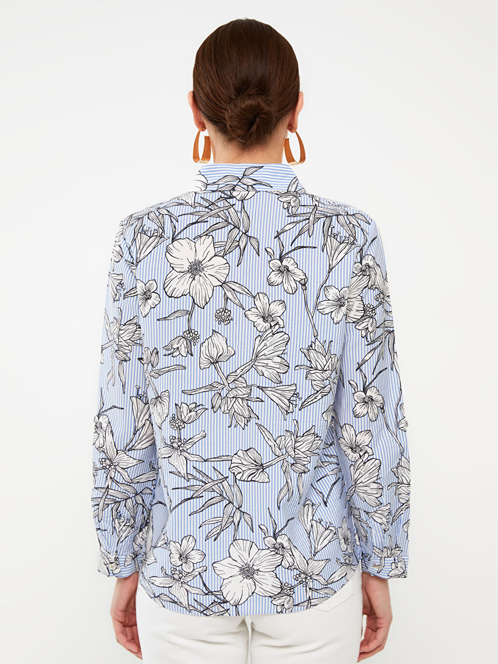 Floral Long Sleeve Women's Shirt-4