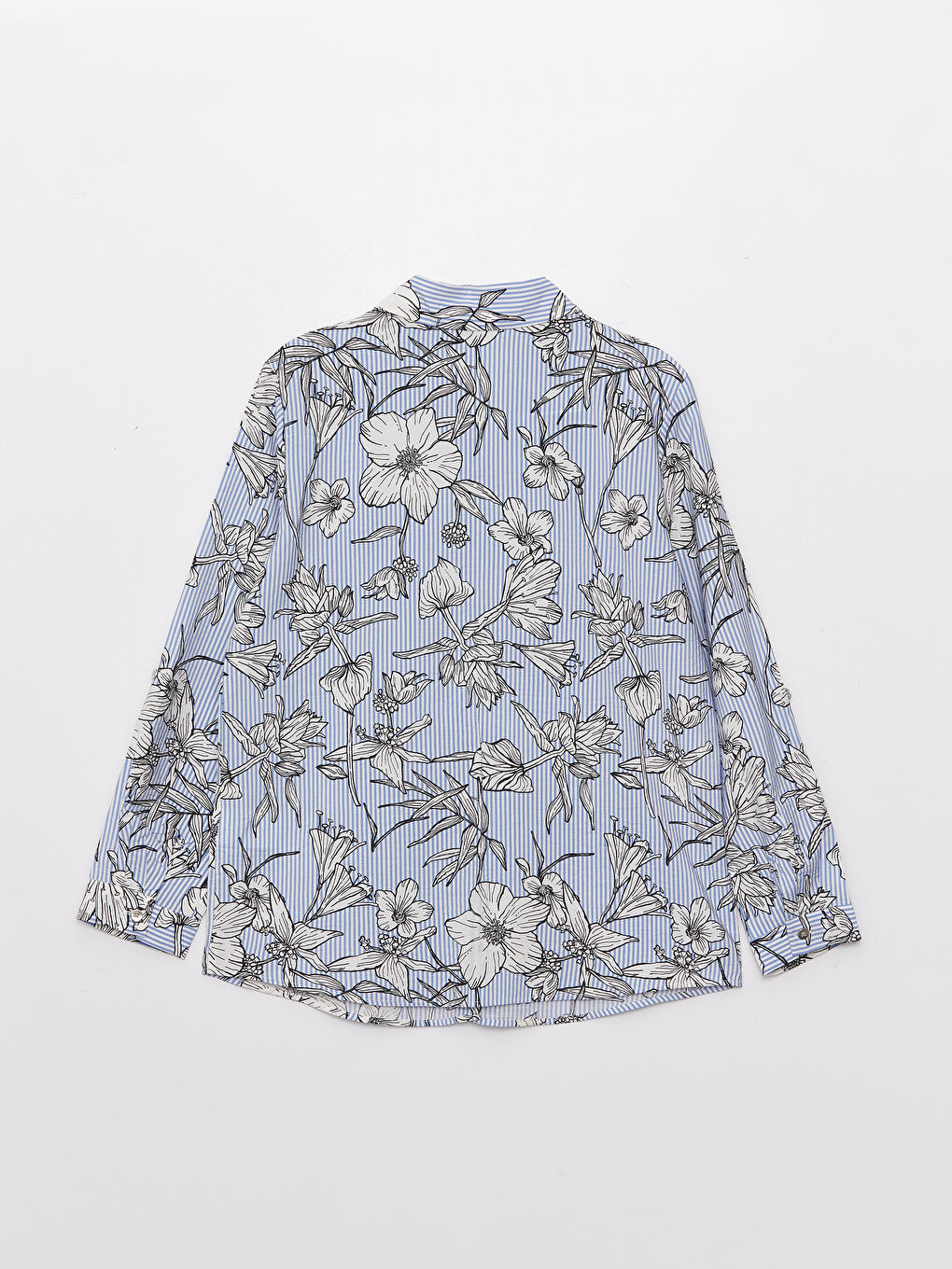 Floral Long Sleeve Women's Shirt-6