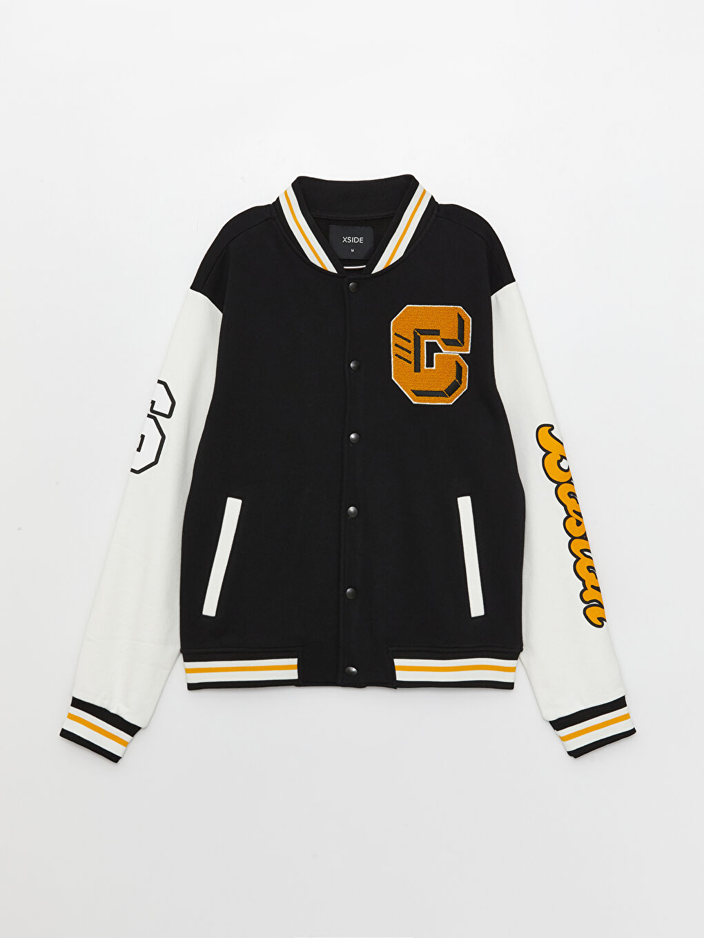 Siyah Standart Kalıp Uzun Kollu Erkek Kolej Ceket-5