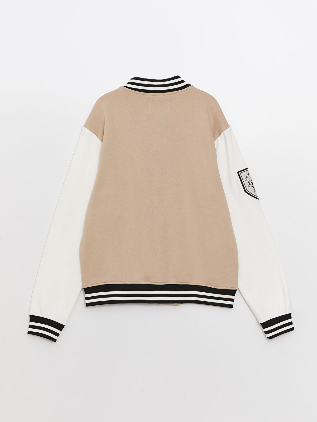 Bej Standart Kalıp Uzun Kollu Erkek Kolej Ceket-6