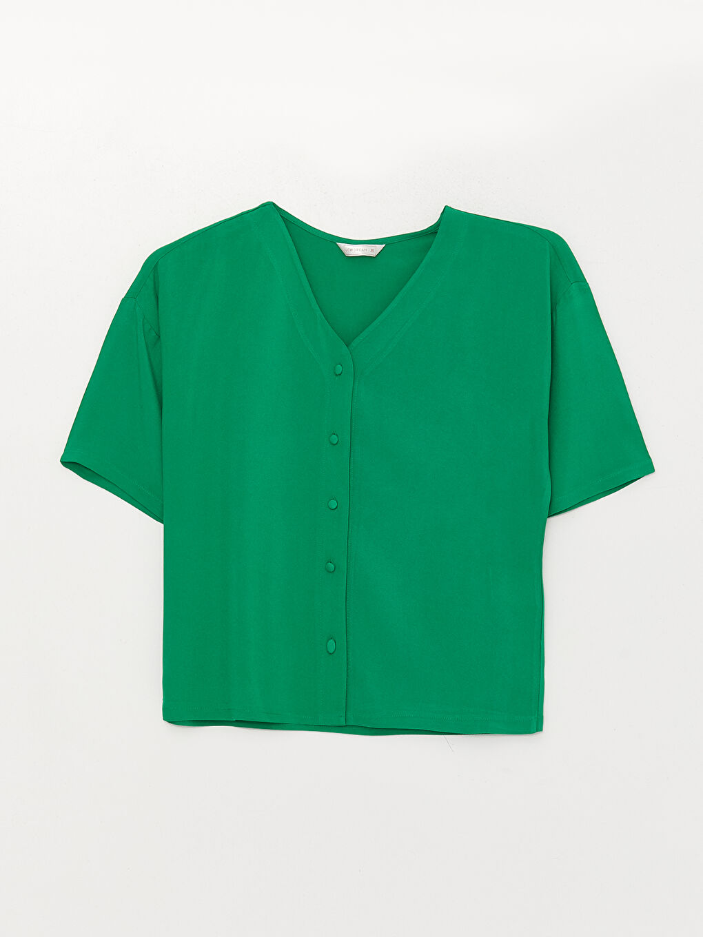 Yeşil V Yaka Kadın Pijama Takımı-6