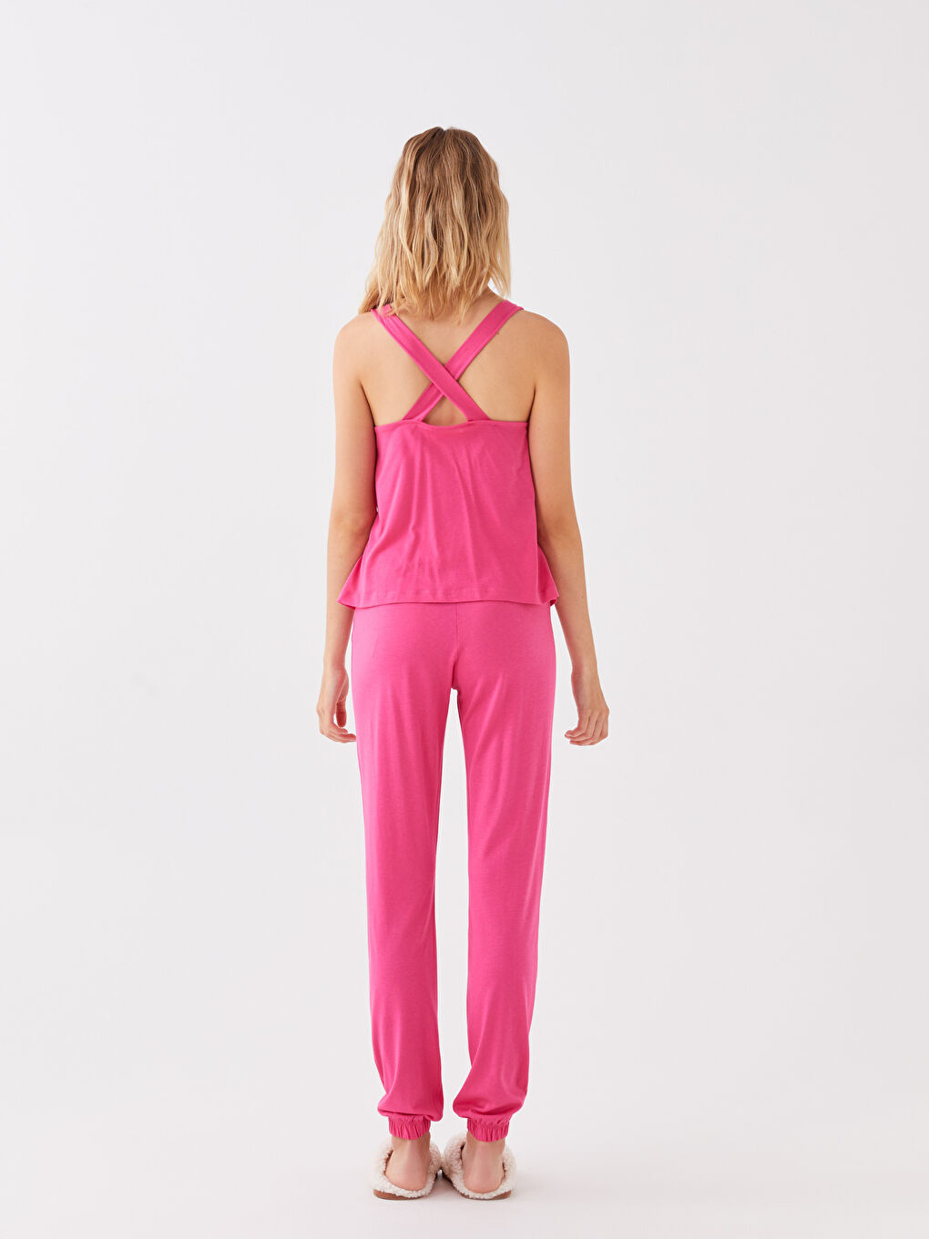 U Neck Straight Strap Women Pajamas Set -S3DG49Z8-GZ6