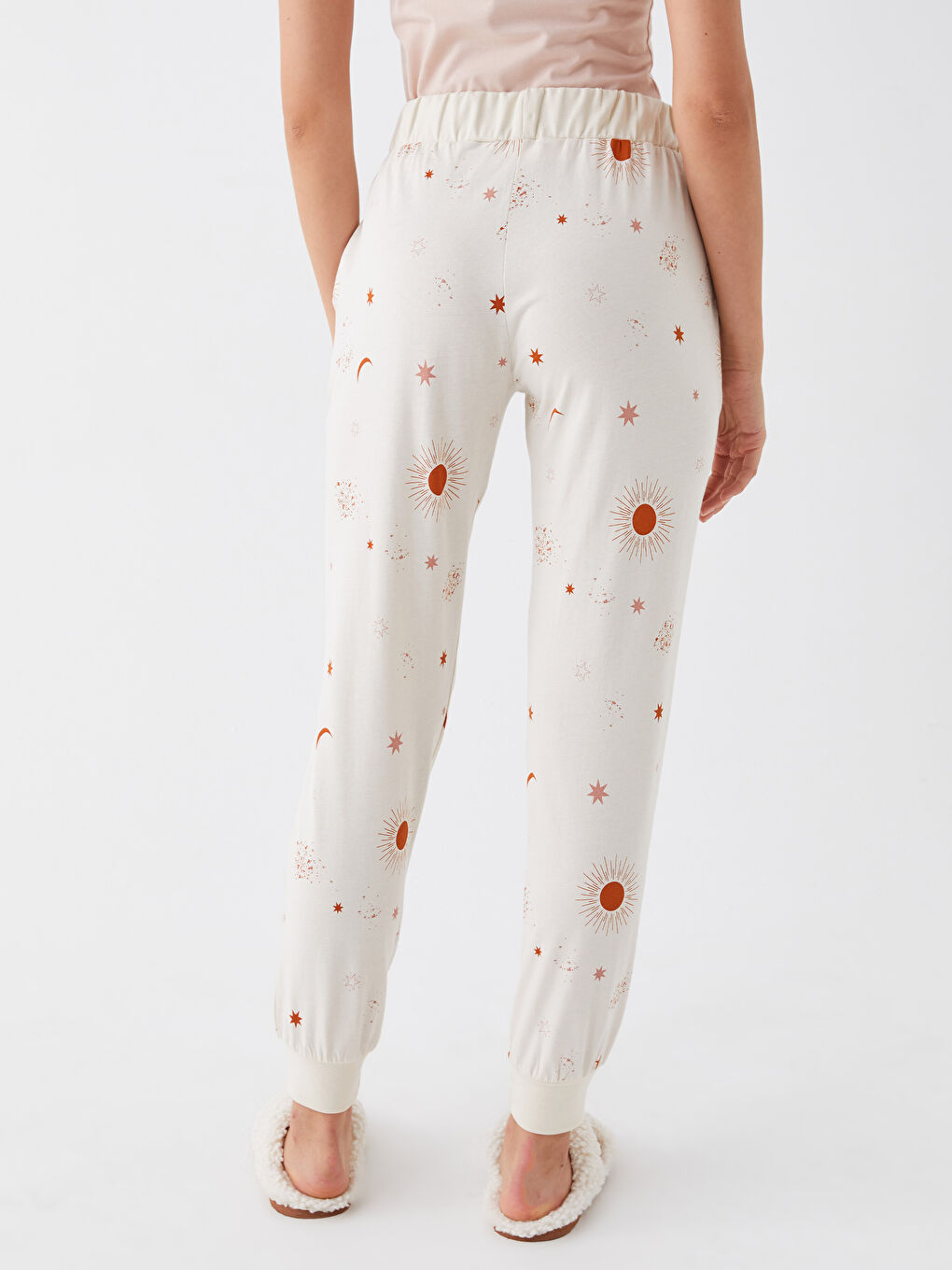 Pantaloni Jogger De Pijama,Cu Model Şi Cu Talie Elastică,Pentru Femei-4