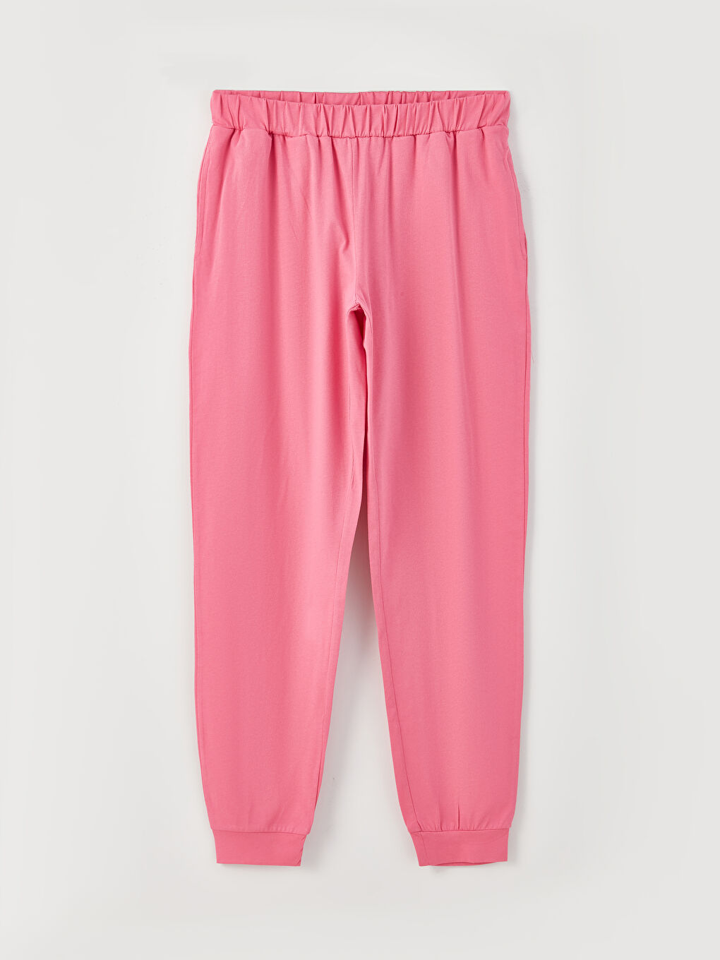 Pembe Bisiklet Yaka Baskılı Kısa Kollu Kadın Pijama Takımı-7