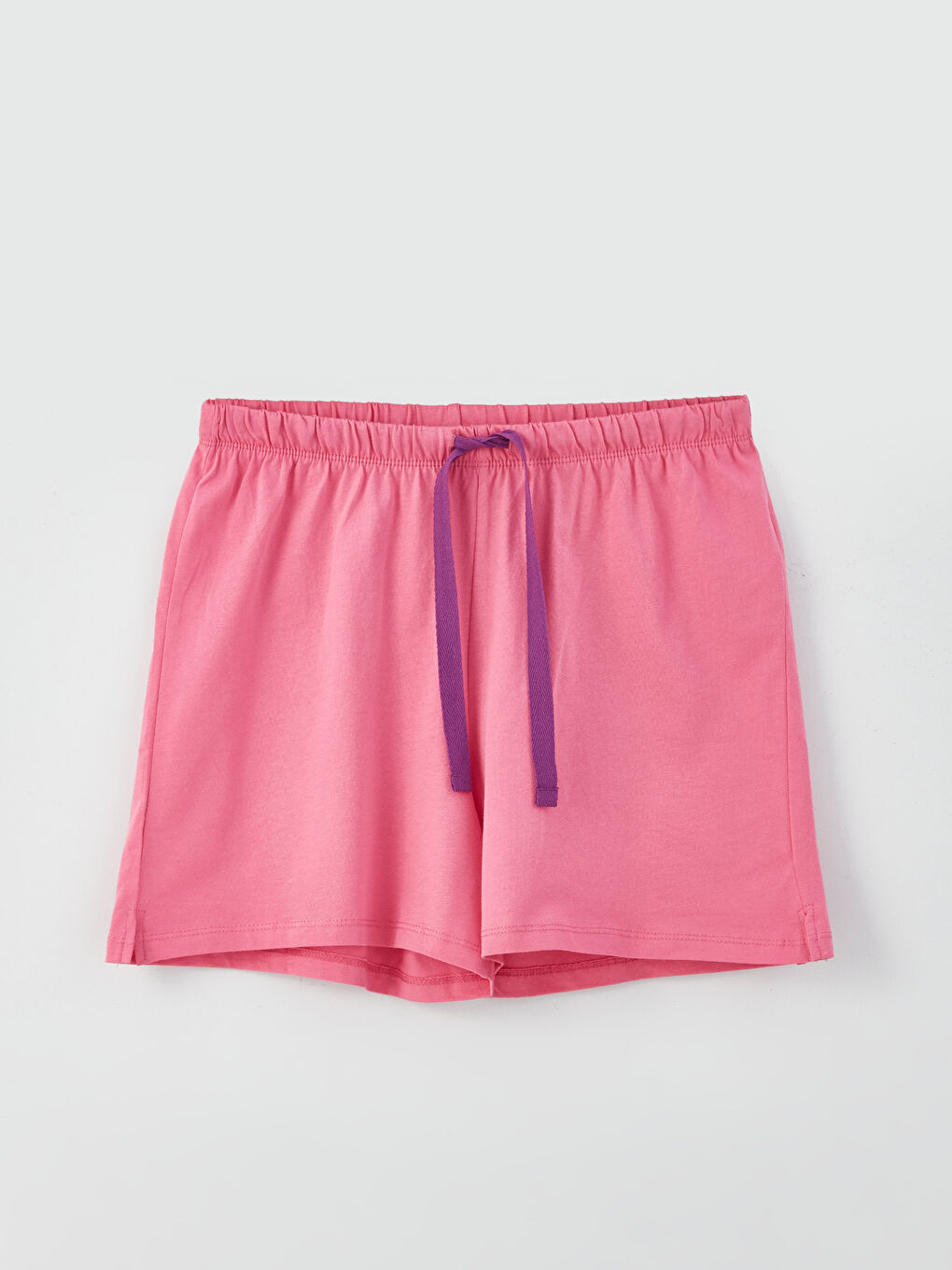 LCW DREAM Bisiklet Yaka Baskılı Kısa Kollu Kadın Şortlu Pijama Takımı-7